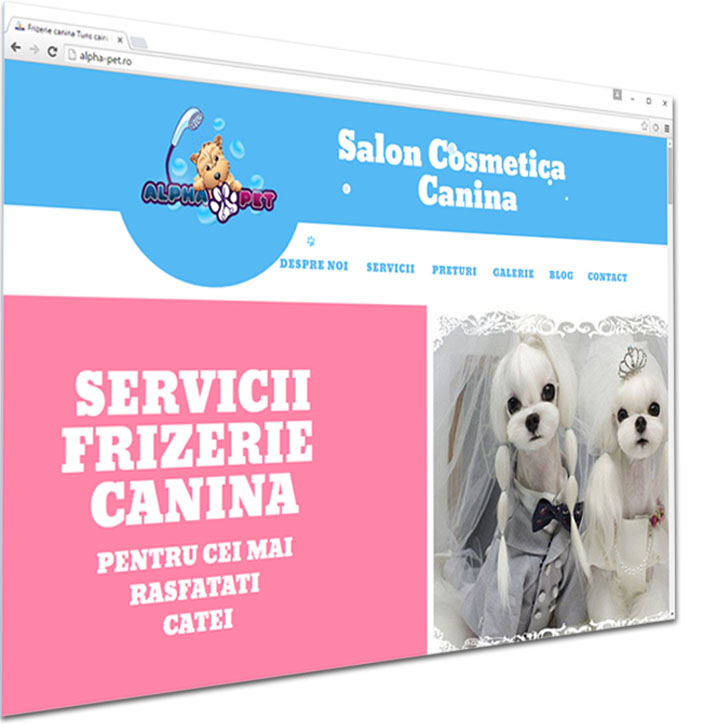 web design salon cosmetica canina